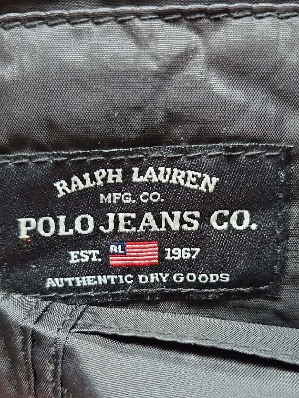 Ralph Lauren Polo Jeans Co Black Nylon RARE Y2K Messenger Bag w/ Coin Purse